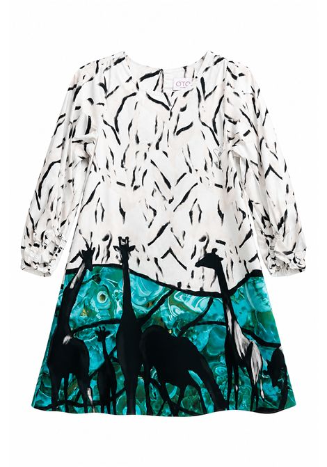 Abito con stampa animalier STELLA JEAN KIDS | SJA606G001